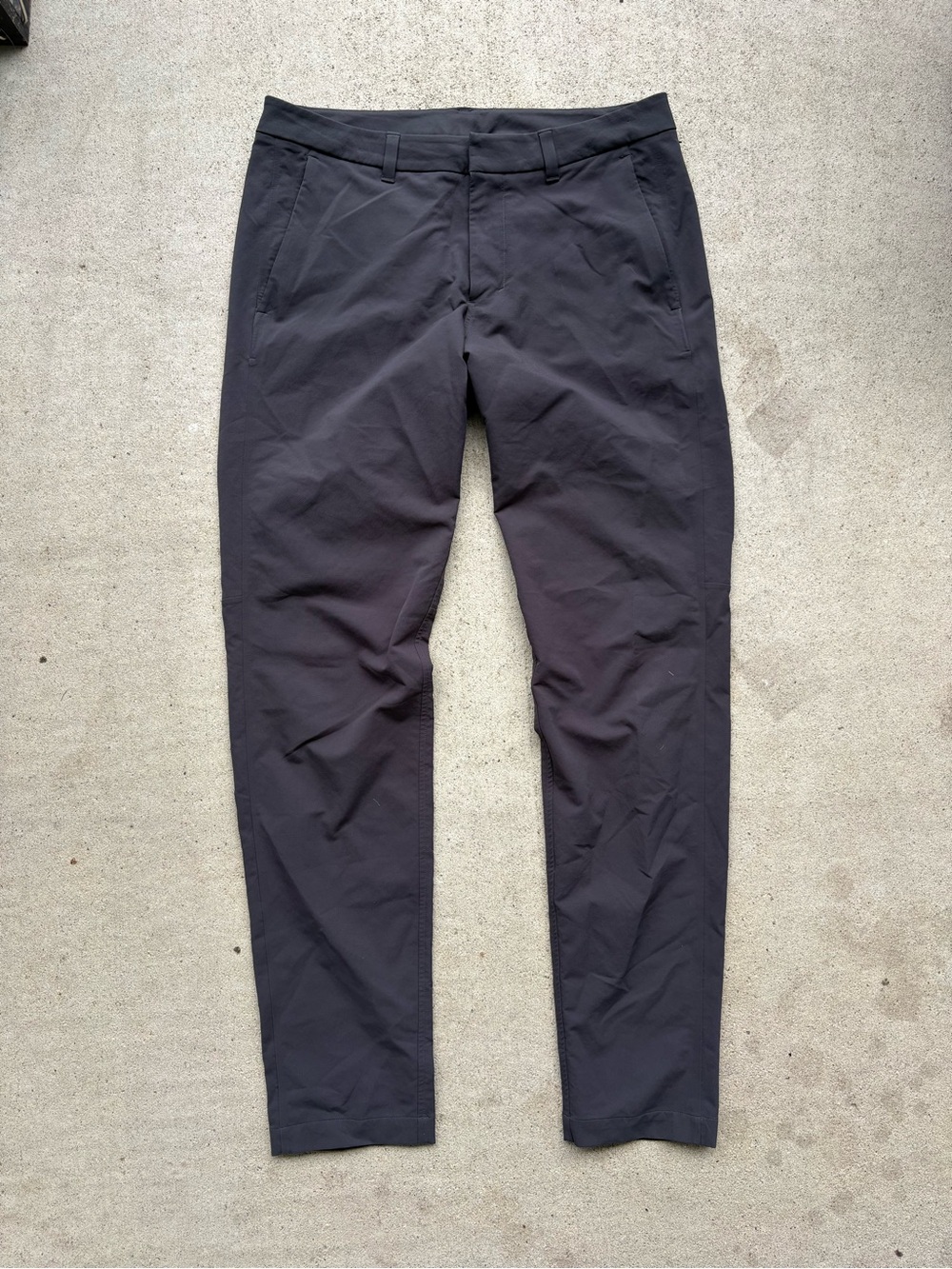 Lululemon ABC Slim Fit Trouser Warpstreme Dark Charcoal Grey 34 x 33